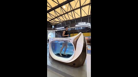 A treadmill that you can run on underwater. The water increases buoyancy and reduces strain joints