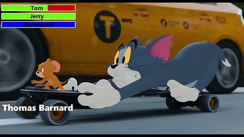 Tom and Jerry (2021) Skateboard Ride with healthbars