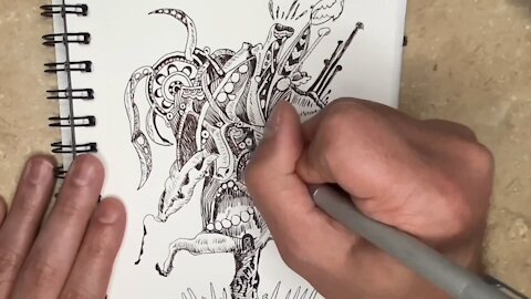 Ink Doodle #4 time lapse