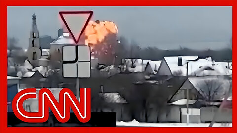 Video shows Russian military plane crash near Ukrainian border