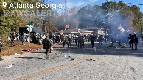 In a tense confrontation at the 'Stop Cop City' rally, Atlanta police clashed with anarchists