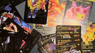 Opening a Black Foil Pack of Fake/Collectible Pokemon Cards