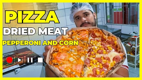 PIZZA DRIED MEAT PEPPERONI AND CORN