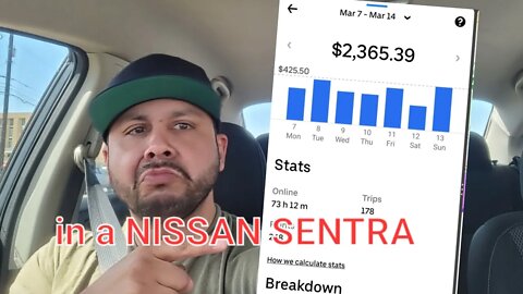 $2364 ridesharing in a Nissan Sentra