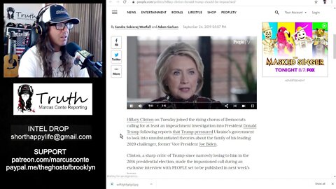 Hillary Clinton Says 'Impeach Trump' - Plus, Cocaine Submarine, Julian Assange, Hong Kong