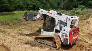 Duck Pond Update! Bobcat CTL/MTL action! It is almost ready for planting! Illinois waterfowl pond!