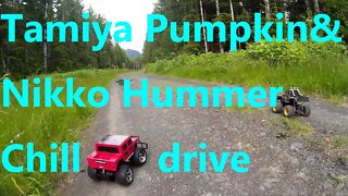 Tamiya Pumpkin & Vintage Nikko Hummer Gravel Road Cruise