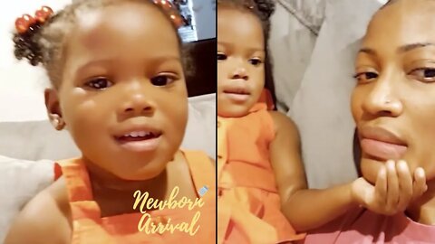 Erica Dixon's Twin Daughter Embrii Sings Wheels On The Bus! 🚌