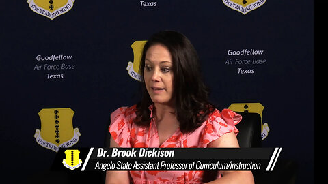 Dr Brook Dickison Goodfellow Air Force Base Honorary Commander Interview Part 1