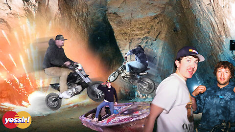Dirt Bike in Abandoned Haunted House Cave!