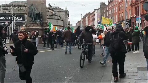 Massive anti-invader protests in Dublin, Ireland