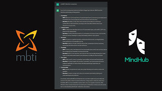 We let AI compare us to the MBTI system - ChatGPT MindHub/MBTI comparison