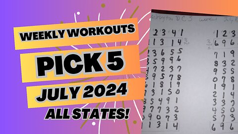 Pick 5/4 Lottery Predictions for the Week July Week Four 2024
