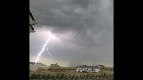 Day lightning in slow motion