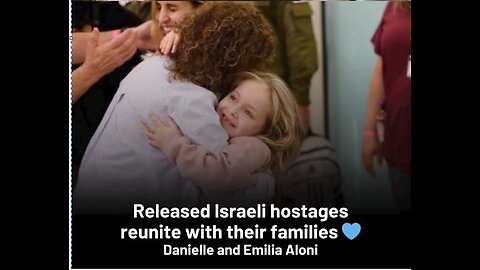 Some of the released Israeli hostages reuniting with their families