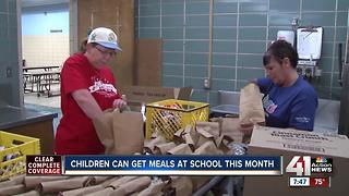 Children can get meals at school this month