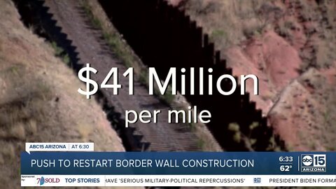 Republican state lawmakers ready to restart building a border wall in Arizona