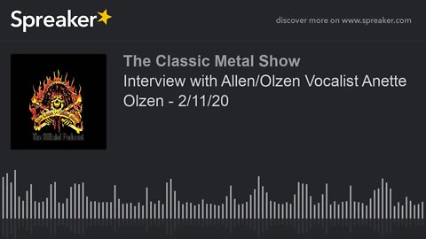 CMS HIGHLIGHT - Interview with Allen/Olzen Vocalist Anette Olzen - 2/11/20