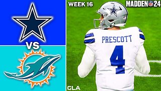 Cowboys vs. Dolphins Simulation | Week 16 | Madden 24 PS5