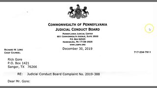 Follow UP On Judge Reinaker & The Complaint I Filed