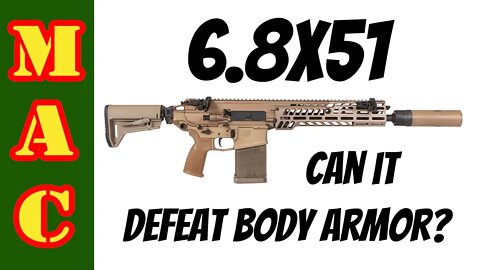 Can the new 6.8x51 in the M5 rifle defeat a Level 4 SAPI plate? We try our best to find out.