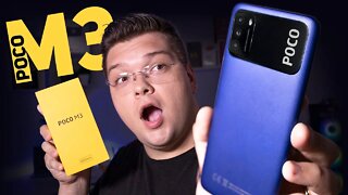 WOW! POCO M3 TA INCRIVEL!! 48MP, 6000Mah e SNAPDRAGON 662!! por MENOS DE R$ 900,00! Unboxing!