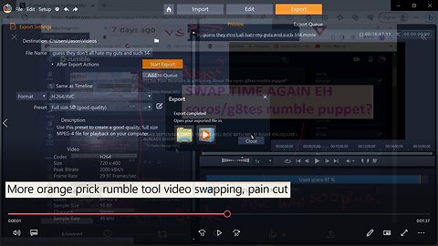More orange prick rumble tool video swapping, pain cut!