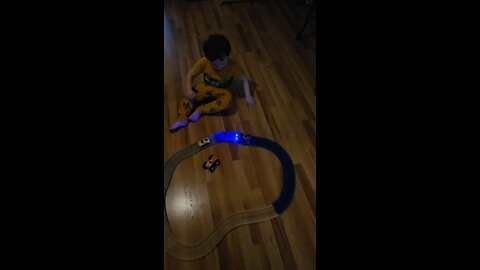 My sons first race track.