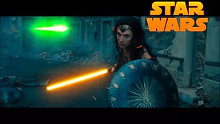 Wonder Woman with lightsabers