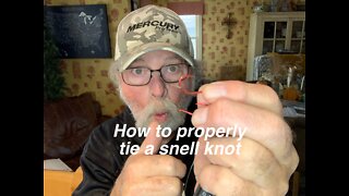 how to properly tie a snell knot