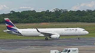 Airbus A321 PT-MXN landing in Manaus coming from Guarulhos