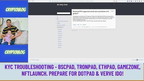 KYC Troubleshooting - BSCPAD, TRONPAD, ETHPAD, GAMEZONE, NFTLAUNCH. Prepare For Dotpad & Verve IDO!