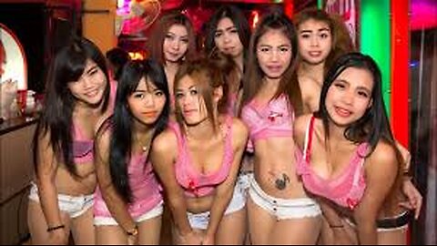 Saturday Night Walking Street with sexy bar girls Pattaya Thailand