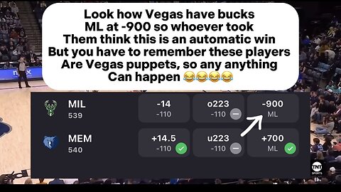 Rigged Memphis Grizzlies vs Milwaukee Bucks | -900 odds SMH Vegas are robbing you without a gun lol