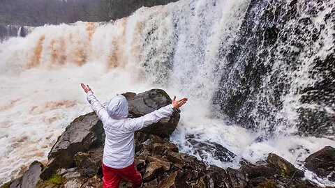ENRAGED Waterfalls in Wales - FIGHTING the Storm
