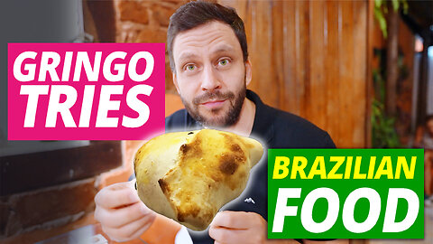 Gringo tries BRAZILIAN ESFIRRAS + KIBE | and HOW TO MAKE ESFIRRAS | Exploring Pirenópolis, Brazil