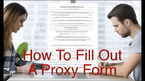 How to Fill Out A Proxy Form Correctly - LD3 Republican Meeting