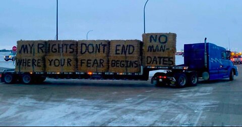 IT'S ON: Canadian Truckers Drive to Parliament Hill to Protest - Many Cheer On