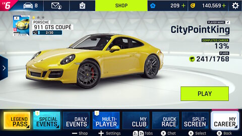 Asphalt 9 Legends - Porsche 911 GTS Coupe - Beat 30's Daily Challenge