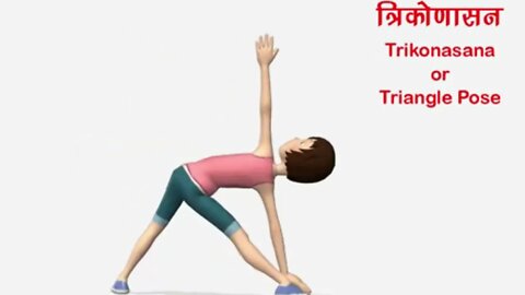 triangle pose for beginners | yoga Asanas For Beginners | #yoga #workout #trikonasana #exercise |