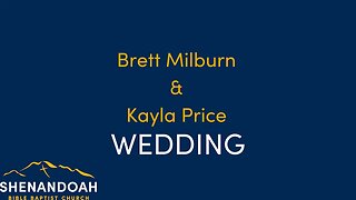 Brett Milburn & Kayla Price Wedding