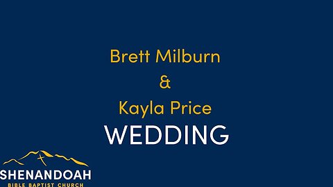 Brett Milburn & Kayla Price Wedding