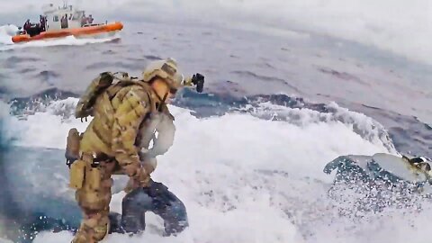 Brave Coast Guardsman Jumps On Moving Drug-Smuggling Submarine & Bangs On Hatch
