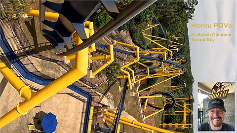 POVs of Montu at Busch Gardens, Tampa Bay, Florida, USA