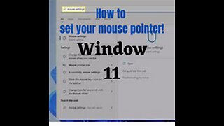 How to change your mouse setting (window 11).