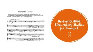 [TRUMPET METHOD] CLARKE Elementary Studies for Trumpet 51
