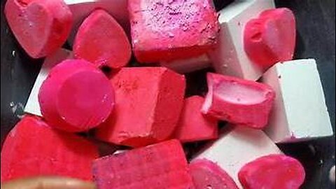 Reddish pink soft dusty gymchalk asmr reforms | love of gym chalk asmr