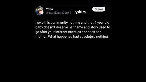 YABA DEFENDS PEDOPHILIA... IT'S A NO FROM ME