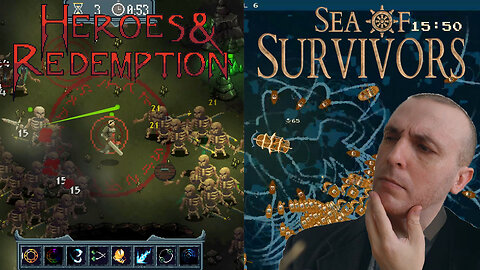 Vampire Survivors Alternatives - Heroes & Redemption | Sea of Survivors (Indiegame Double-Feature)
