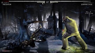 Mortal Kombat X: Predator (Warrior) vs Johnny Cage (Stunt Double) - 1440p No Commentary